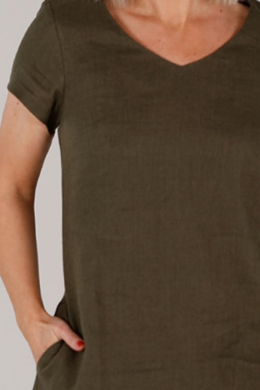 Hannalena khaki linnen dress